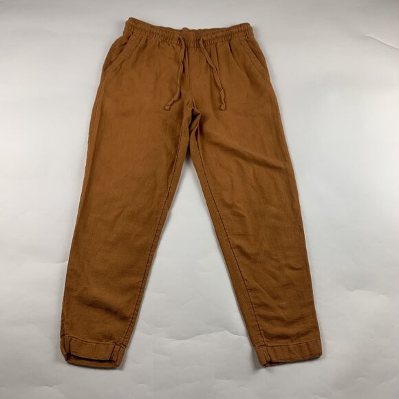 Old Navy Tiger Eye Linen Blend Slim Leg Ankle Pant S - Picture 1 of 6